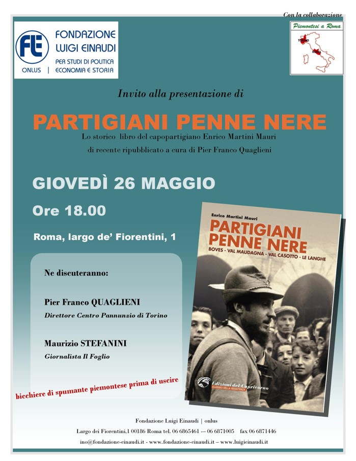 Presentazione del libro Partigiani Penne Nere di Enrico Martini Mauri