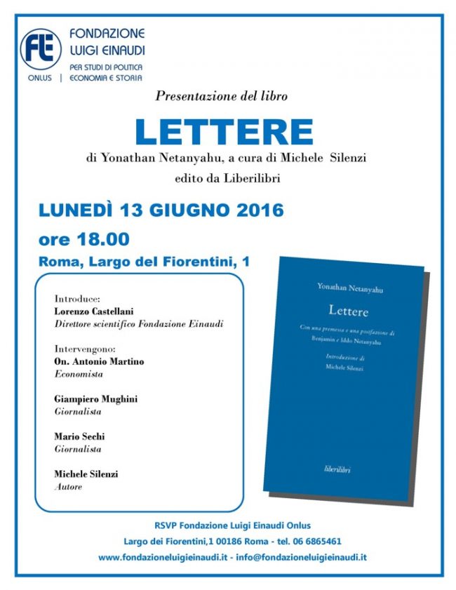 Lettere di Yoni Netanyahu a cura di Michele Silenzi
