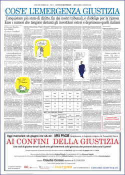 Cos’è l’emergenza giustizia