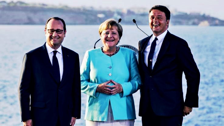 Merkel, Renzi, Hollande da suonatori a suonati