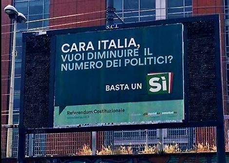 Con gli slogan sul referendum  il Pd insegue l’antipolitica