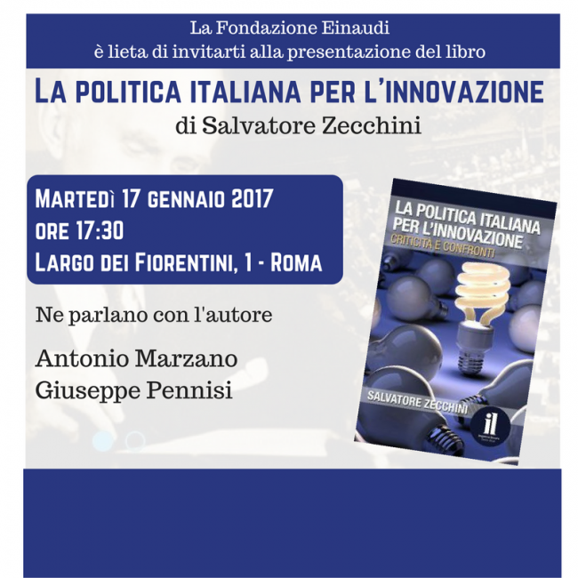 “Italian innovation policies” book presentation