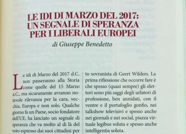 Le idi di Marzo del 2017: un segnale di speranza per gli europei