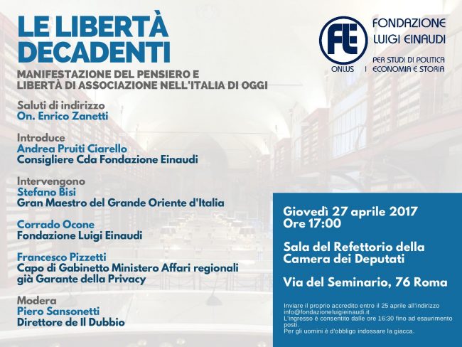 Convegno “Le libertà decadenti”