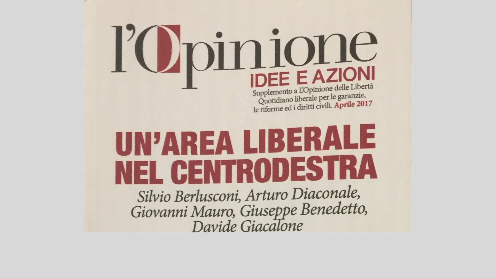 La nuova Opinione, spazio al pensiero liberale. Leggi i contributi di Benedetto e Giacalone