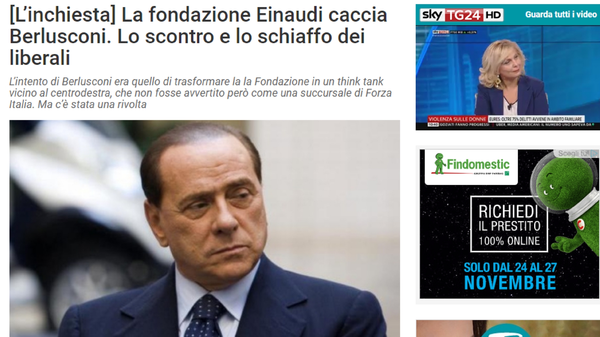 Fondazione Einaudi, quando Berlusconi cercò di prenderla