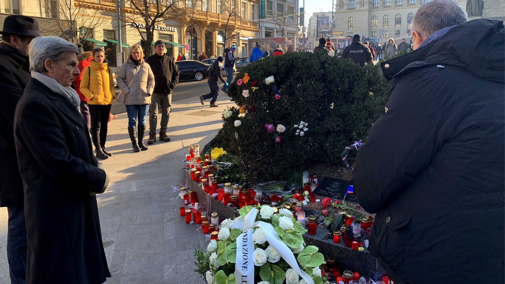 The Italian Embassy and the Einaudi Foundation commemorating Jan Palach (in cooperation with Institute for Politics and Society) – Mr Giuseppe Benedetto [FLE President] and Mrs Teresa Madonia [FLE Secretary General] attended the event