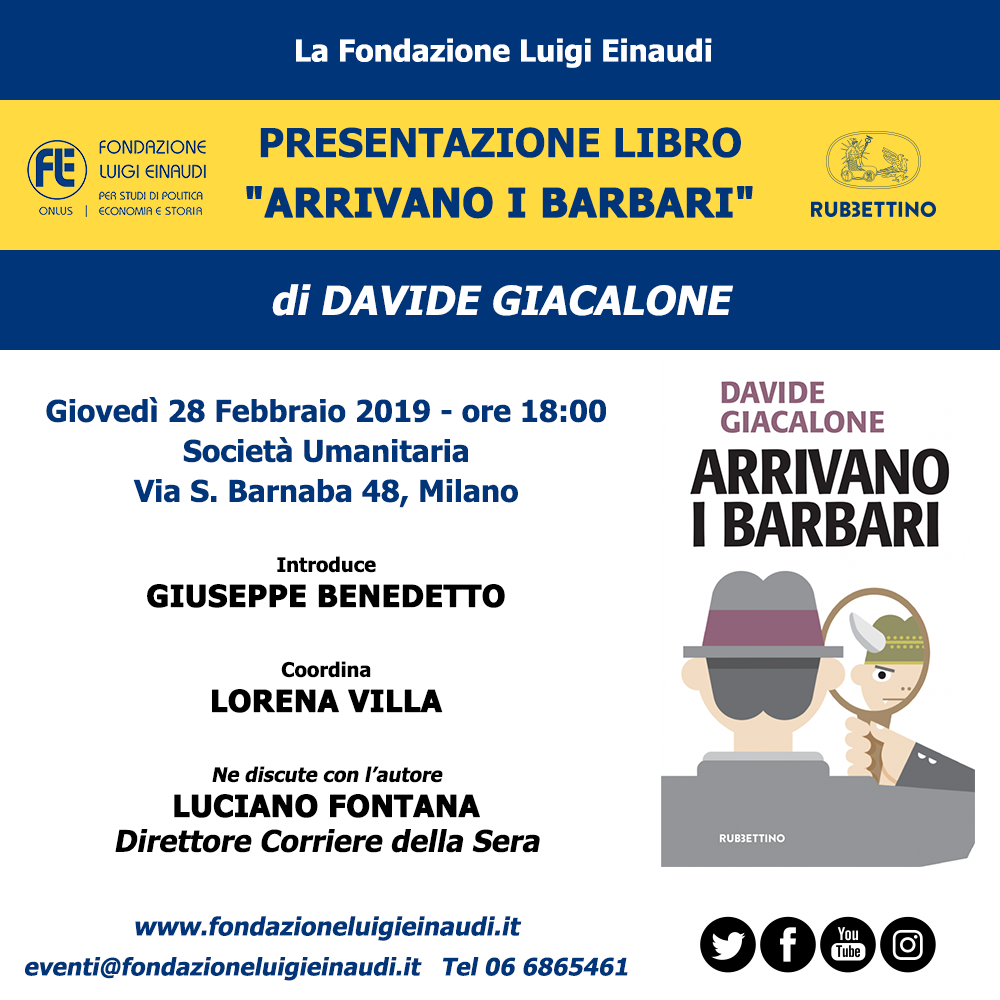 Presentazione libro “Arrivano i Barbari”