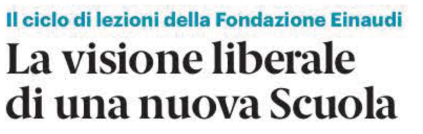 La visione liberale di una nuova Scuola – Gazzetta del Sud 17/04/2019