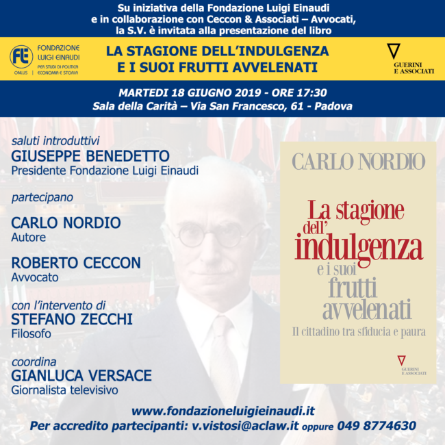 Stage in Veneto for the presentation of the book by Carlo Nordio