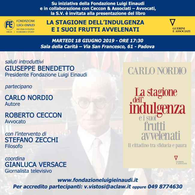 Tappa in Veneto per la presentazione del libro di Carlo Nordio