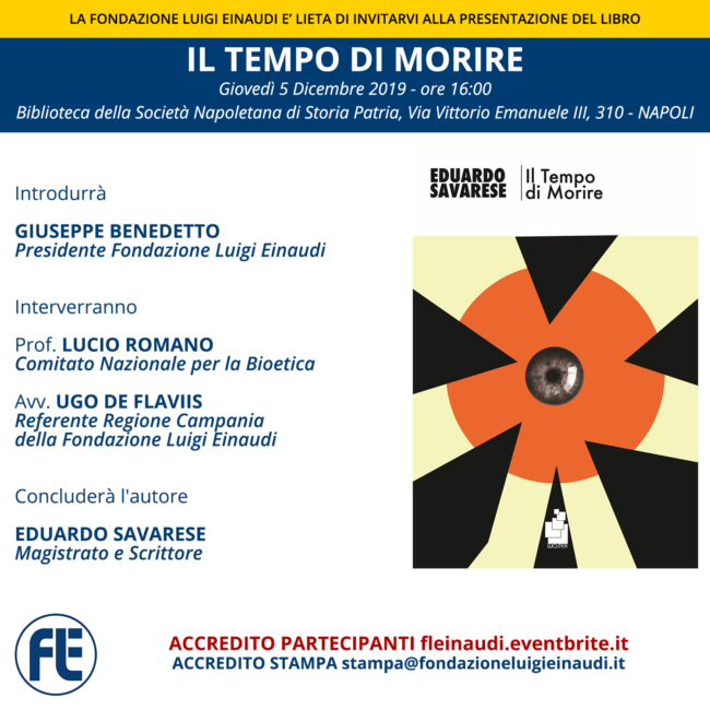 Presentazione del libro “Il Tempo di Morire”