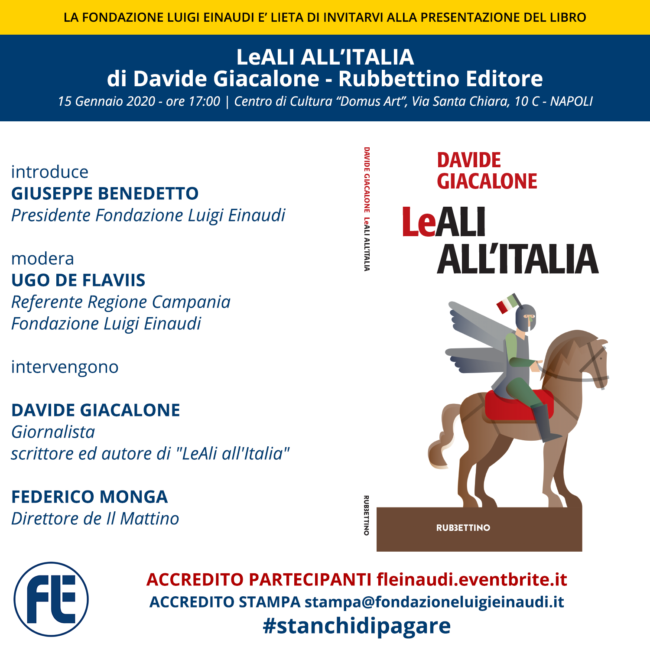 Book presentation: “LEALI ALL’ITALIA” by DAVIDE GIACALONE – NAPLES