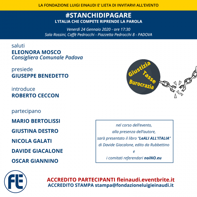 #stanchidipagare – L‘Italia che compete riprende la parola – Padova