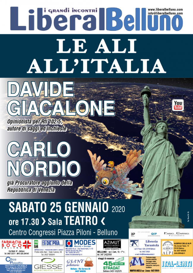 Presentazione del libro “LeALI ALL’ITALIA” di Davide Giacalone a Belluno