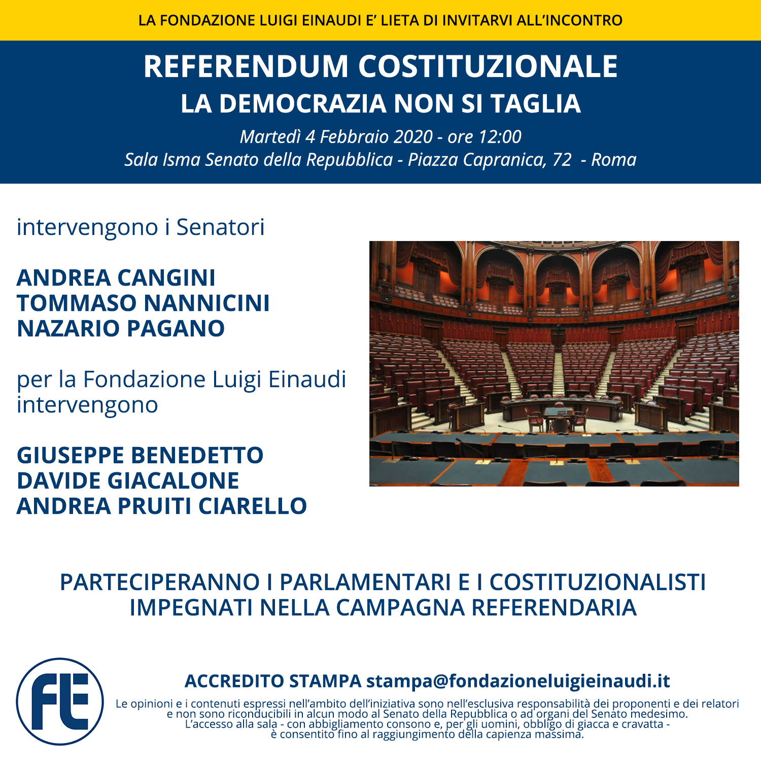 Referendum Costituzionale: la Democrazia non si taglia