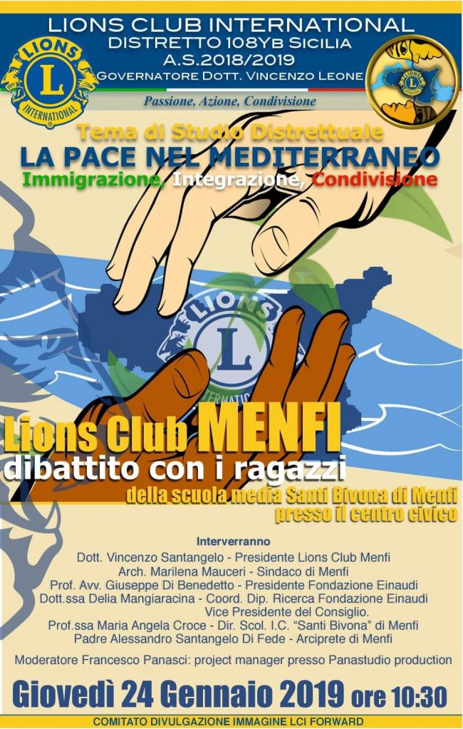 Manifestazione “La Pace nel Mediterraneo: Immigrazione, Integrazione, Condivisione”