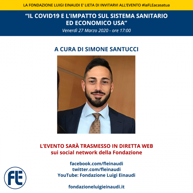 #laFLEacasatua – Diretta con Simone Santucci, tema “Il COVID19 e l’impatto sul sistema sanitario ed economico USA”