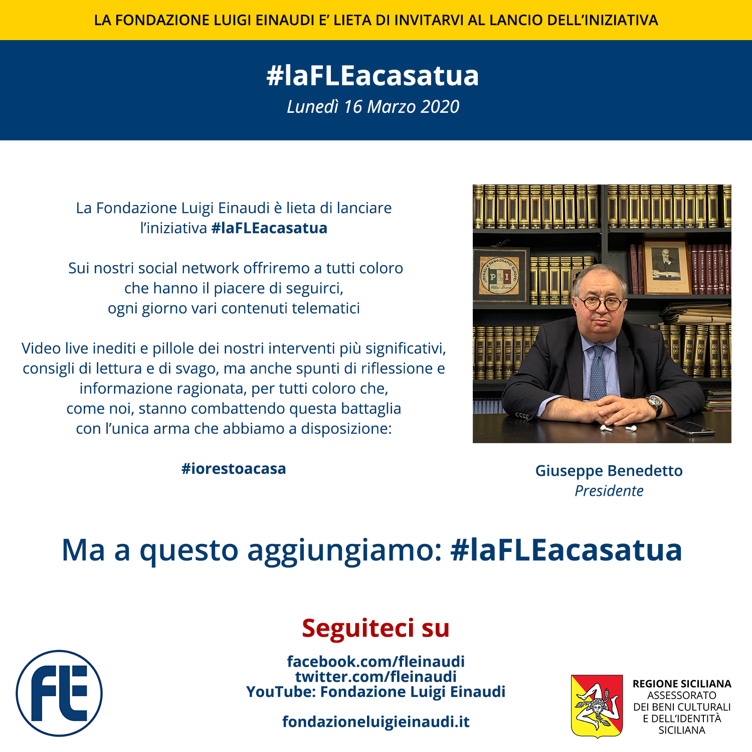 Lancio dell’iniziativa #laFLEacasatua