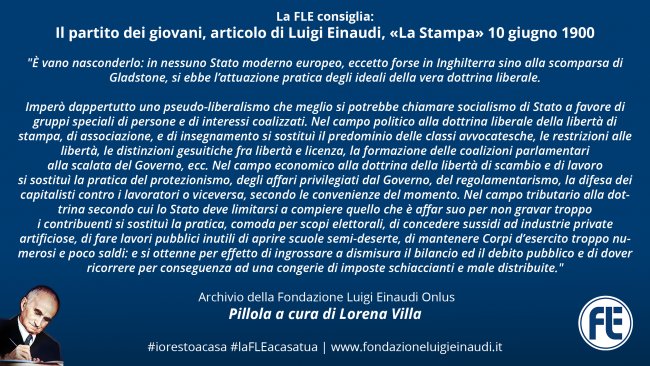 #laFLEacasatua – Pillola #5, Il partito dei giovani, articolo di Luigi Einaudi