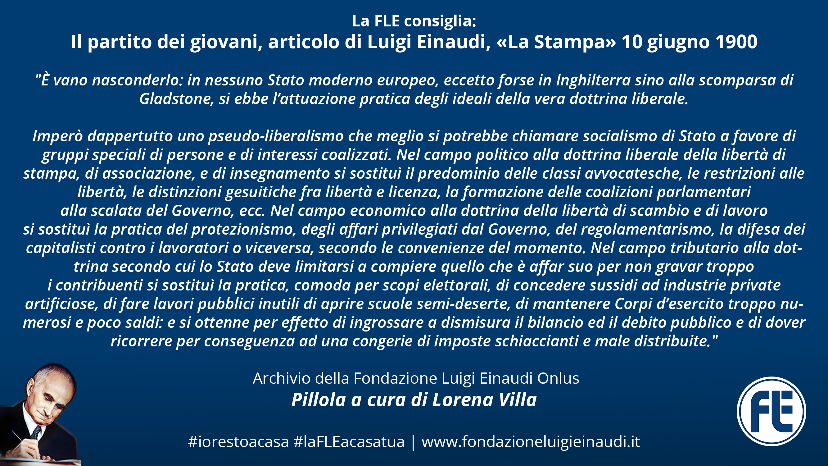 #laFLEacasatua – Pillola #5, Il partito dei giovani, articolo di Luigi Einaudi