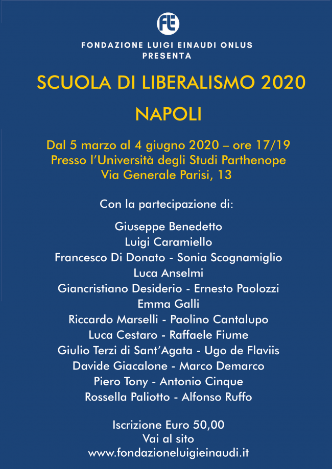 Opening of the “School of Liberalism 2020” – NAPLES