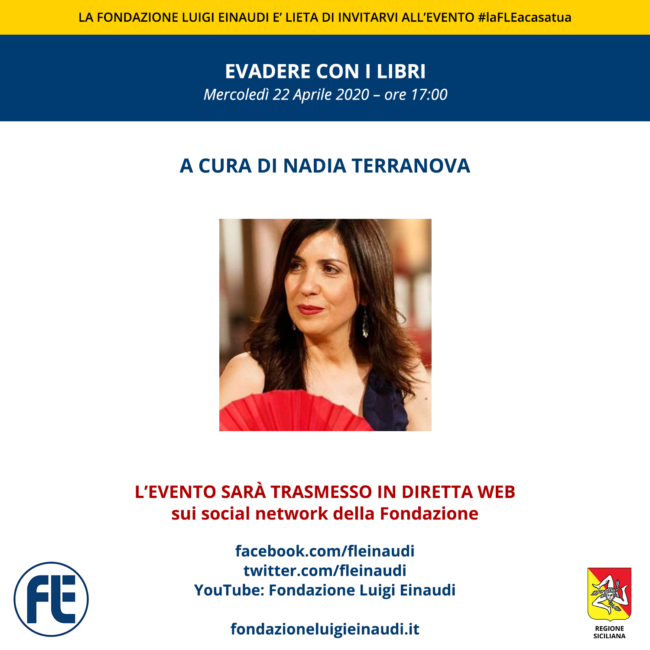 #laFLEacasatua – Diretta con Nadia Terranova, tema “Evadere con i libri”