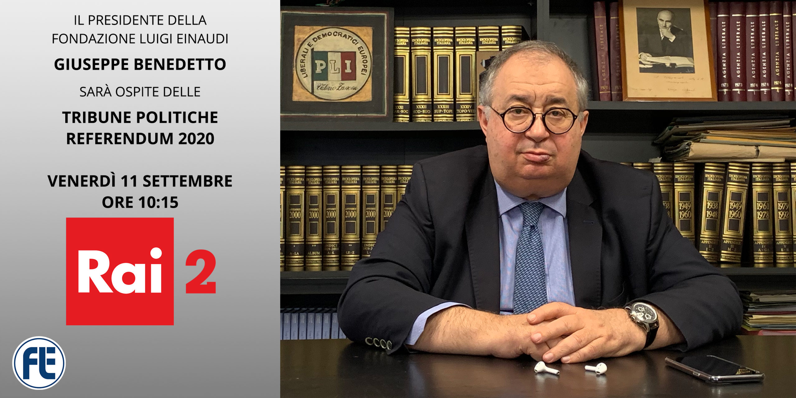 Giuseppe Benedetto, ospite su RAI 2 l’11 Settembre 2020 ore 10:15