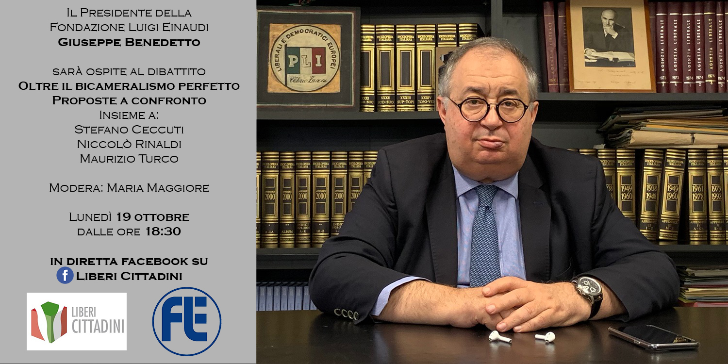 On October 19, 6:30 p.m., President Giuseppe Benedetto will take part to the debate hosted by “Liberi Cittadini”