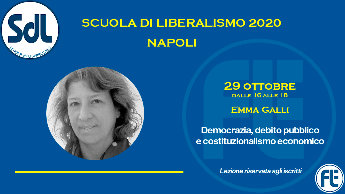 Naples, October 29, 2020. School of Liberalism: Emma Galli gives the lecture