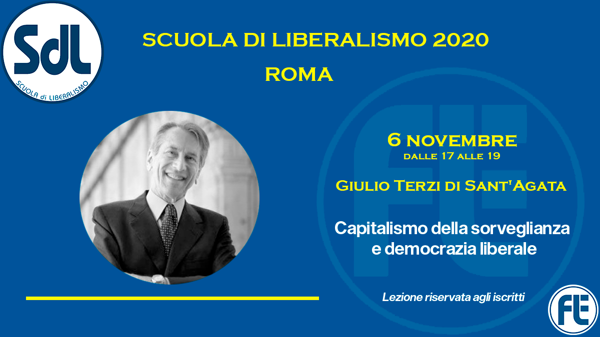 Scuola di Liberalismo 2020 Roma: 6 novembre lezione di Giulio Terzi di Sant’Agata