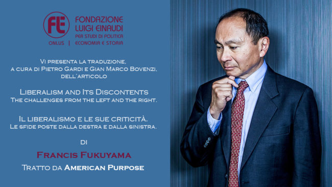 Reflections of a contemporary Liberal – Francis Fukuyama