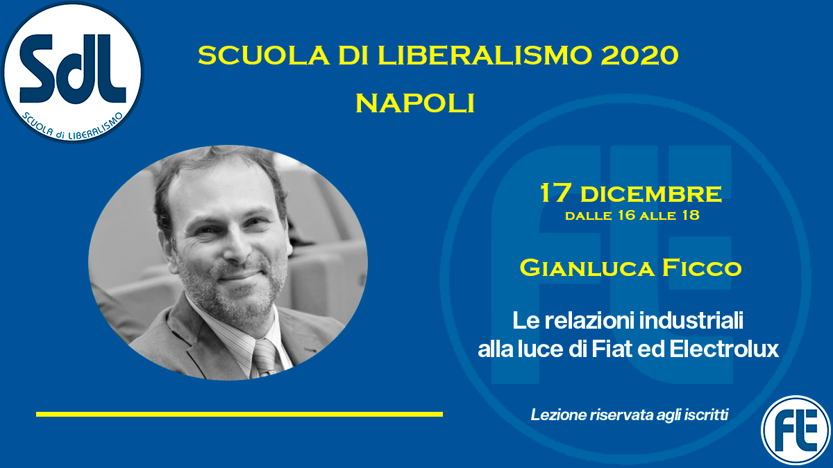 Naples, December 17, 2020. School of Liberalism: Gianluca Ficco gives the lecture