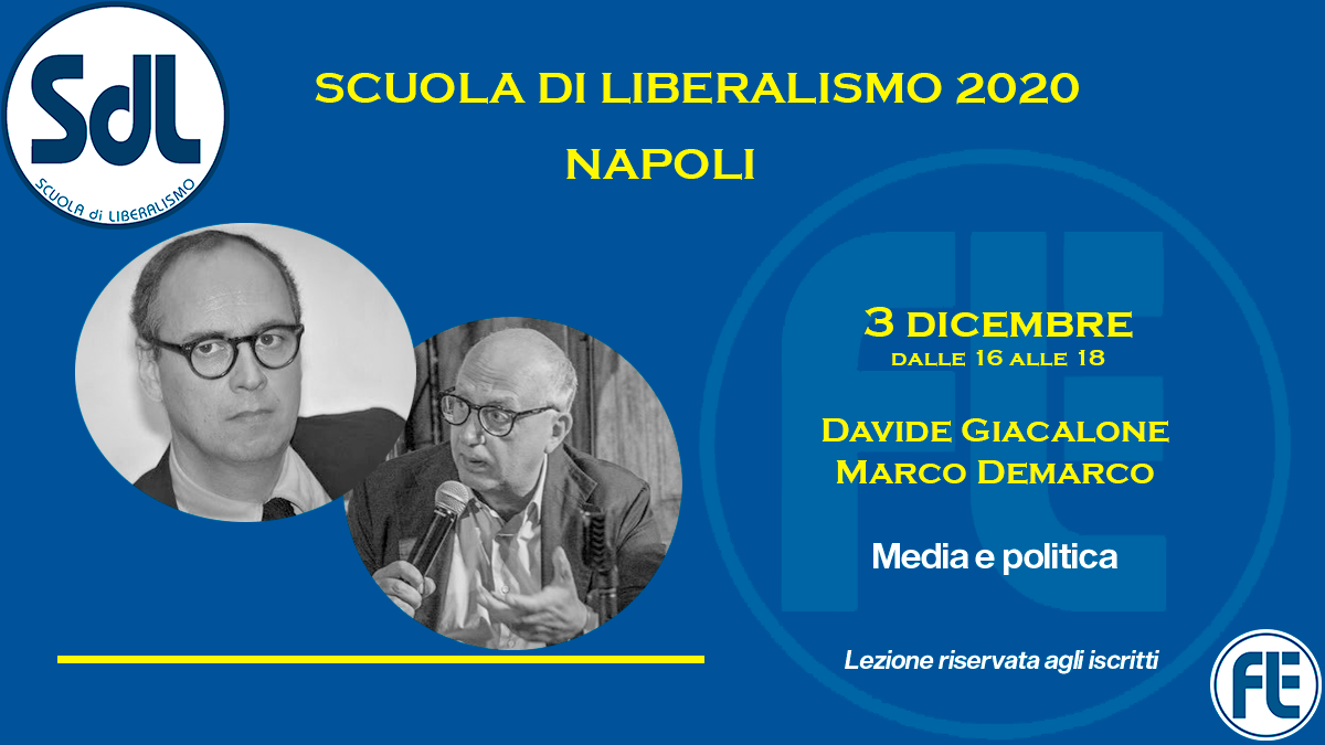 Naples, December 3, 2020. School of Liberalism: Davide Giacalone and Marco Demarco give the lecture