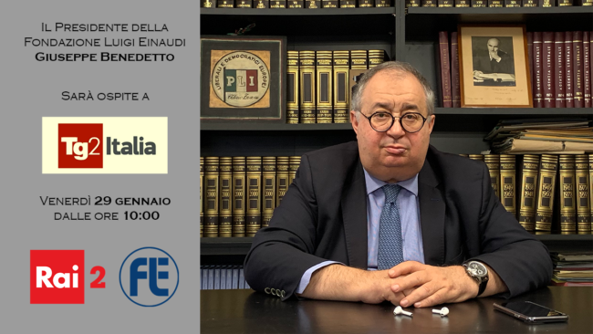 Il Presidente Giuseppe Benedetto ospite venerdì 29 gennaio a Tg2 Italia