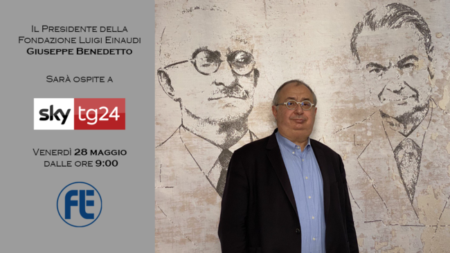 Il Presidente Giuseppe Benedetto ospite di SkyTg24 il 28 maggio