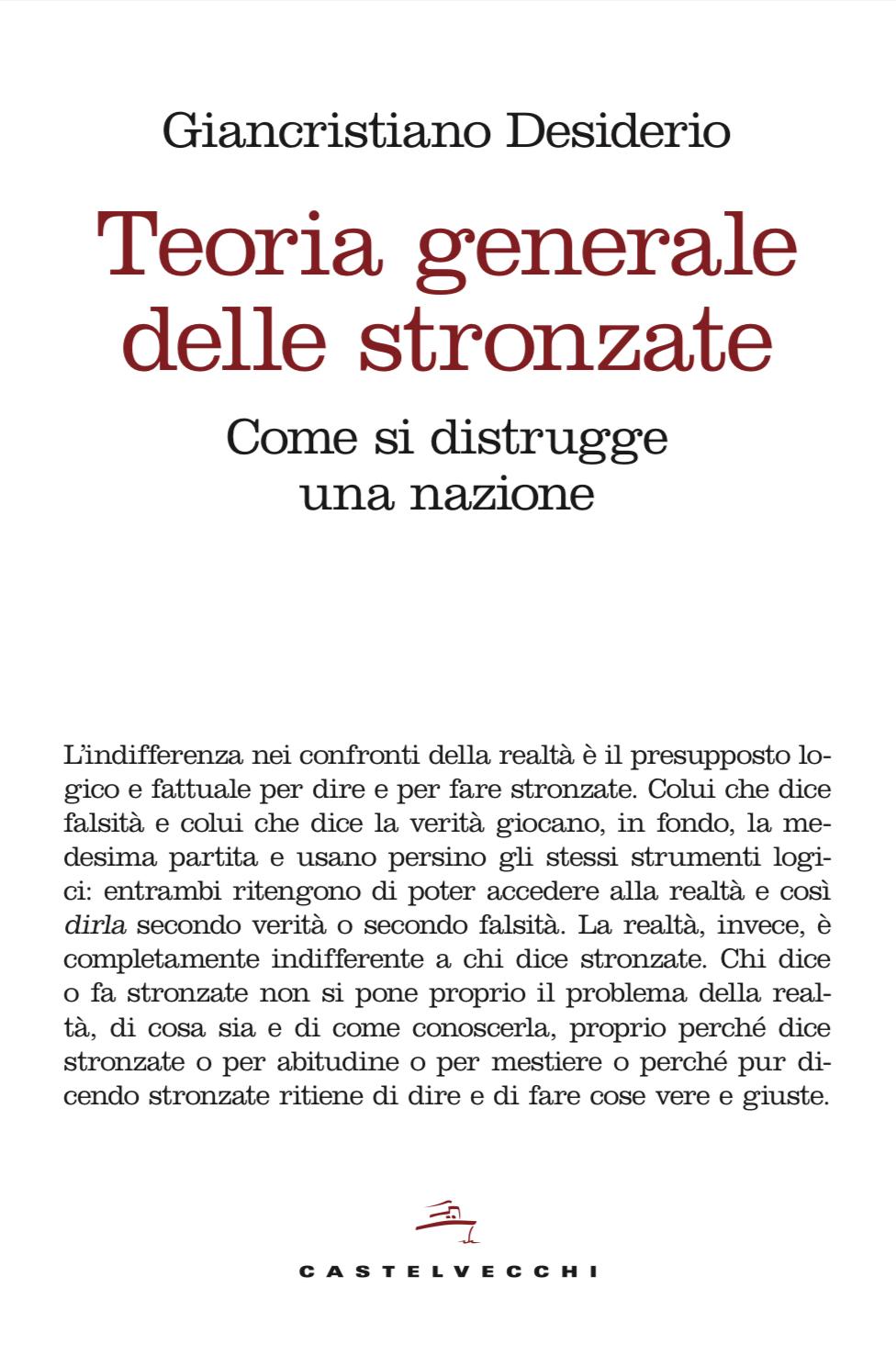 Teoria generale delle stronzate – Giancristiano Desiderio