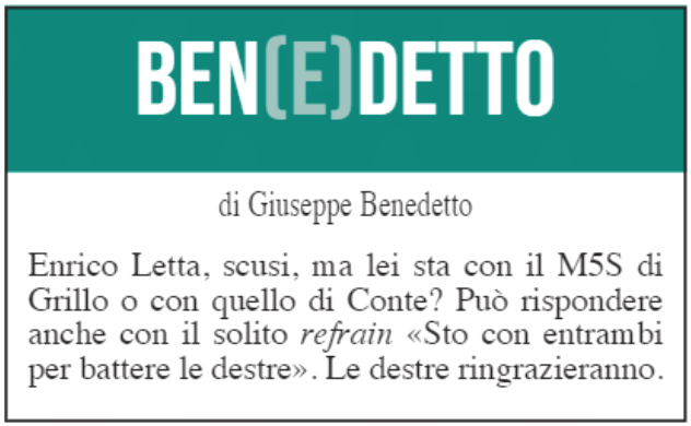 Ben(e)detto: 1 luglio 2021