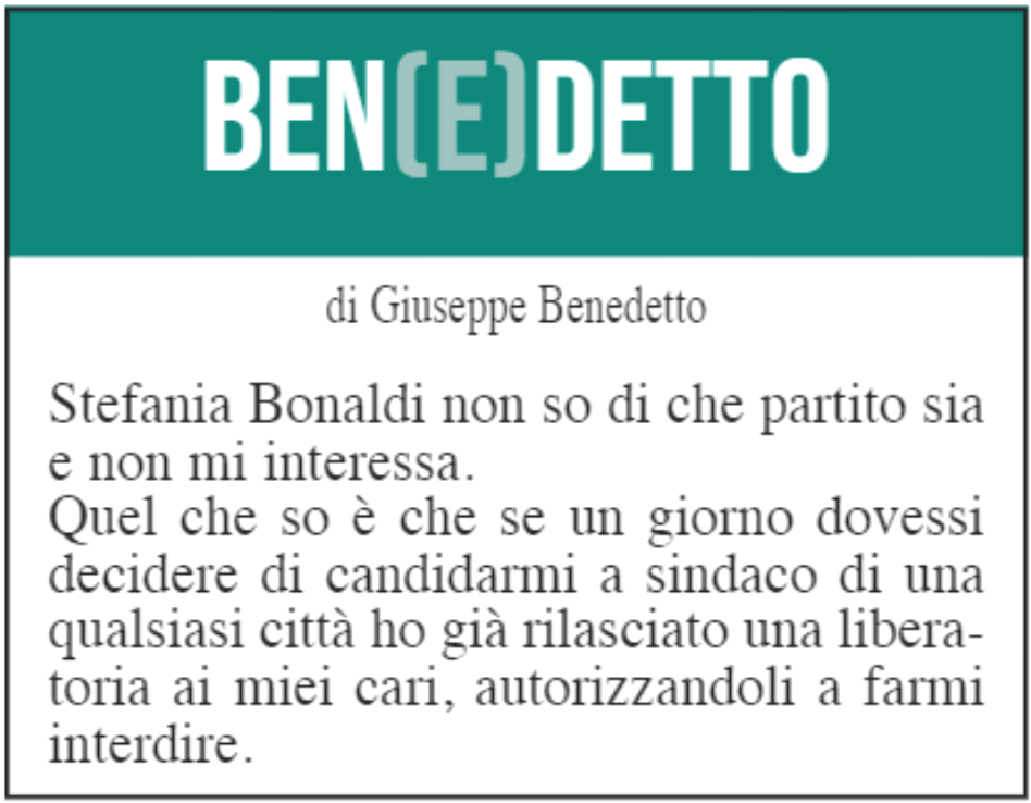 BEN(E)DETTO: 10 giugno 2021