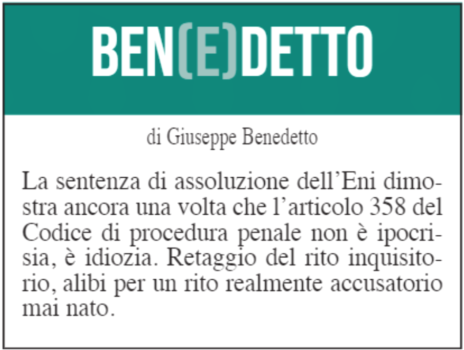 BEN(E)DETTO: 11 giugno 2021