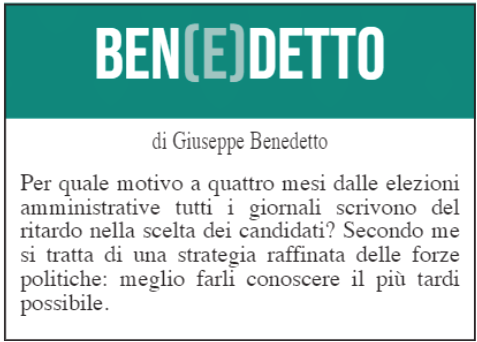 BEN(E)DETTO: 19 giugno 2021