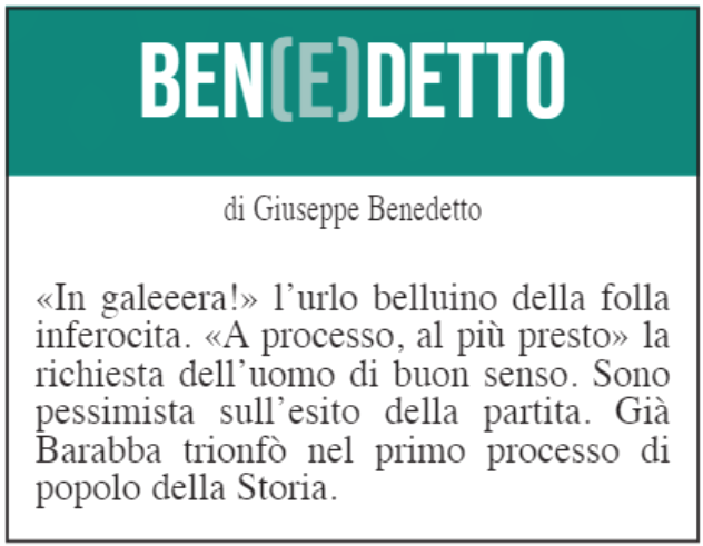 BEN(E)DETTO: 2 giugno 2021
