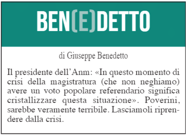 BEN(E)DETTO: 22 giugno 2021