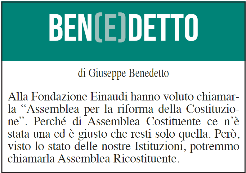 BEN(E)DETTO: 29 luglio 2021