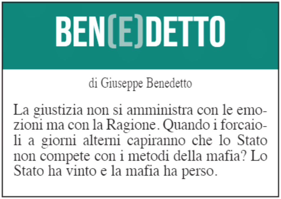 BEN(E)DETTO: 3 giugno 2021