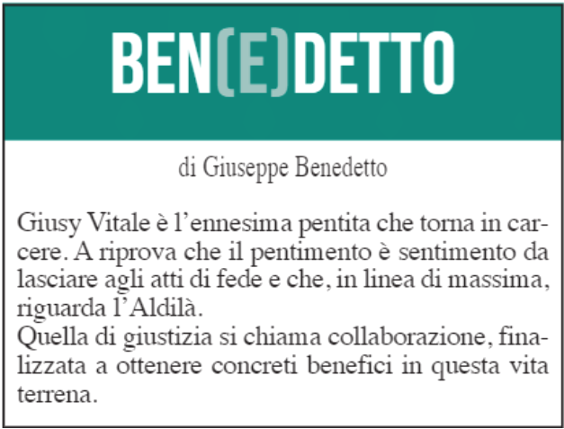 Ben(e)detto: 6 luglio 2021