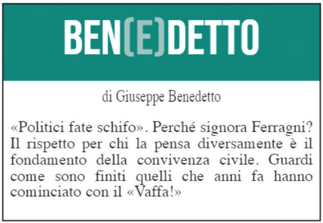 BEN(E)DETTO 9 luglio 2021