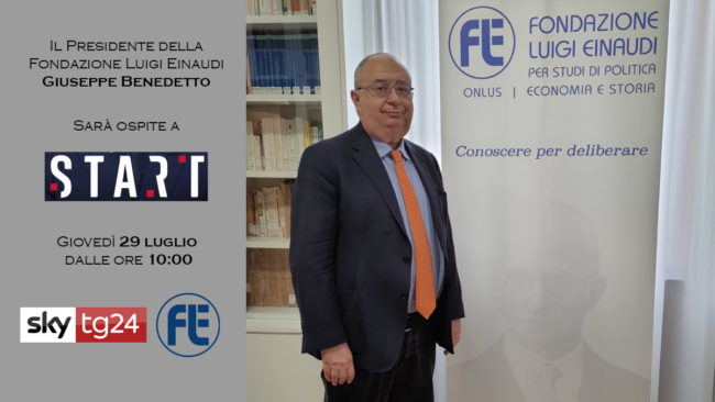 President Giuseppe Benedetto interview on 29 July 2021 – Start, SkyTg24
