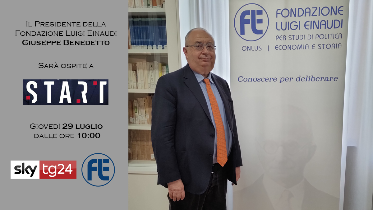 Il Presidente Giuseppe Benedetto ospite il 29 luglio 2021 a Start su SkyTg24