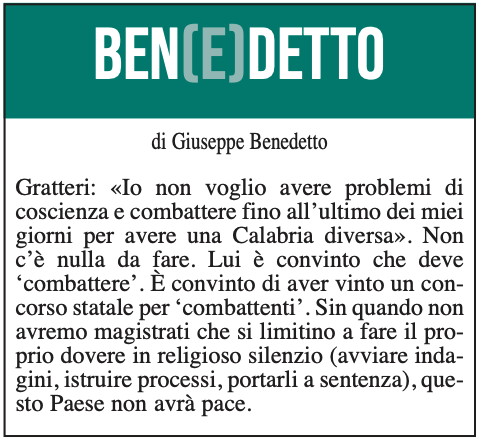 BEN(E)DETTO 6 Agosto 2021